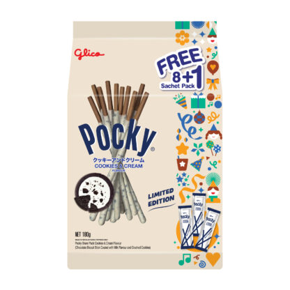 Limited Edition Glico Pocky Cookies & Cream Share Pack 8+1